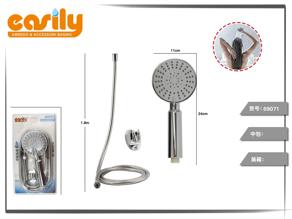 Kit doccetta con manico sfaccettato