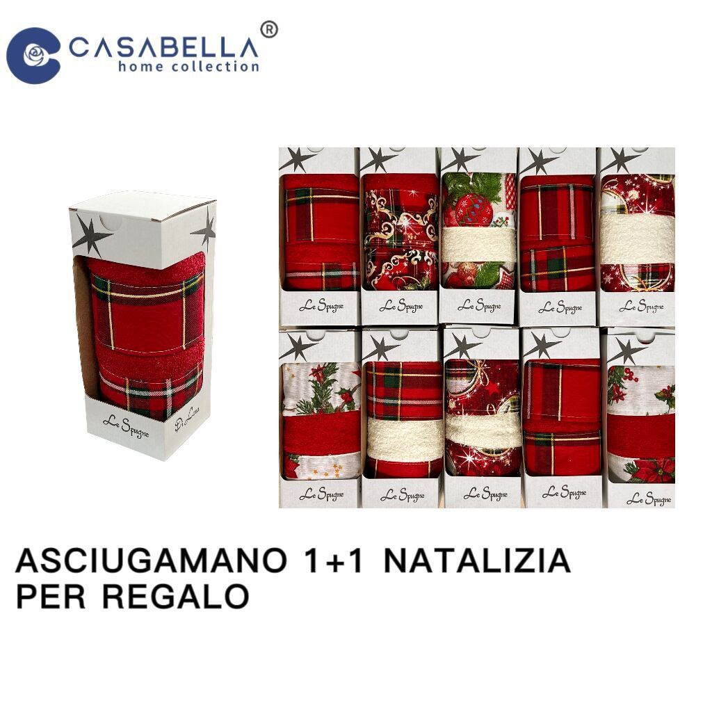 Asciugamano 1+1 Natalizia per Regalo
