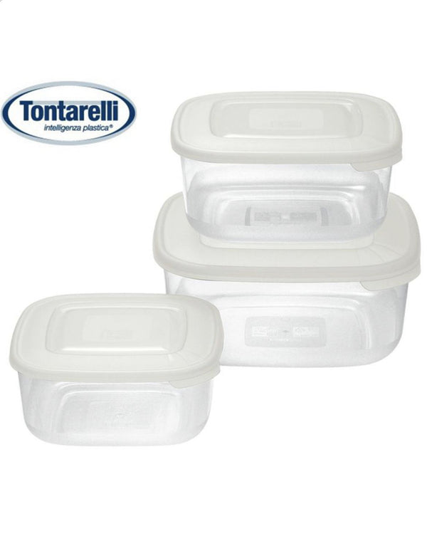 SET 3 FRIGO BOX QUADRATI 2.5L/1.5/0.95L