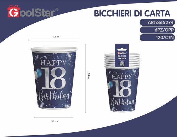 Bicchiere di carta 18anni