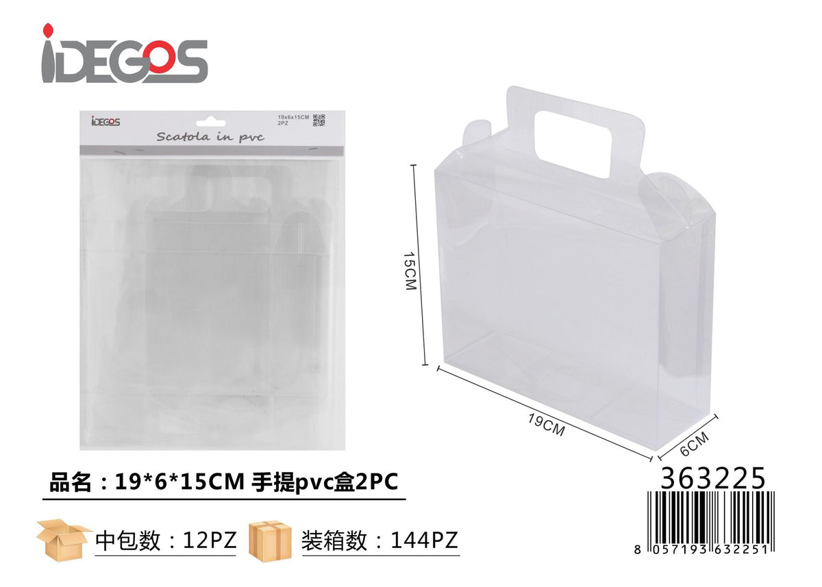 Scatole in PVC con manico, 2 pezzi