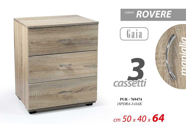 Cassettiera 18PDRA-3-OAK