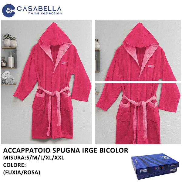 Accappatoio Spugna Irge Bicolor Fuxia/rosa