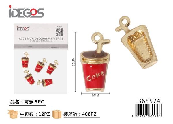 Set di 5 ciondoli Cola