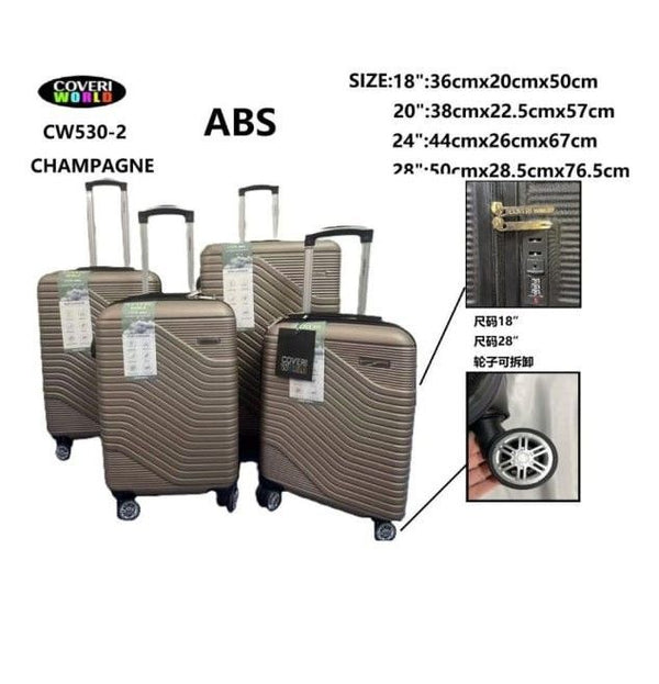 Set di 4 trolley rigidi Coveri World CW530-2