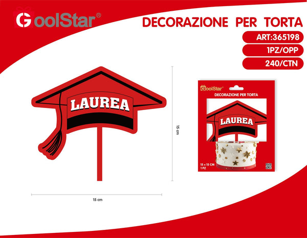 Decorazione in acrilico per torta