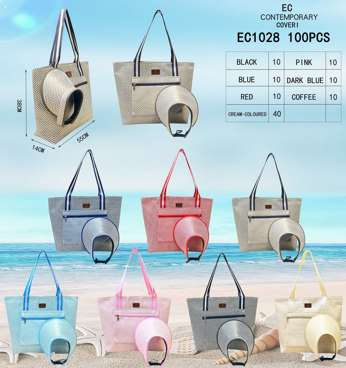 Set borsa e cappello da mare EC1028