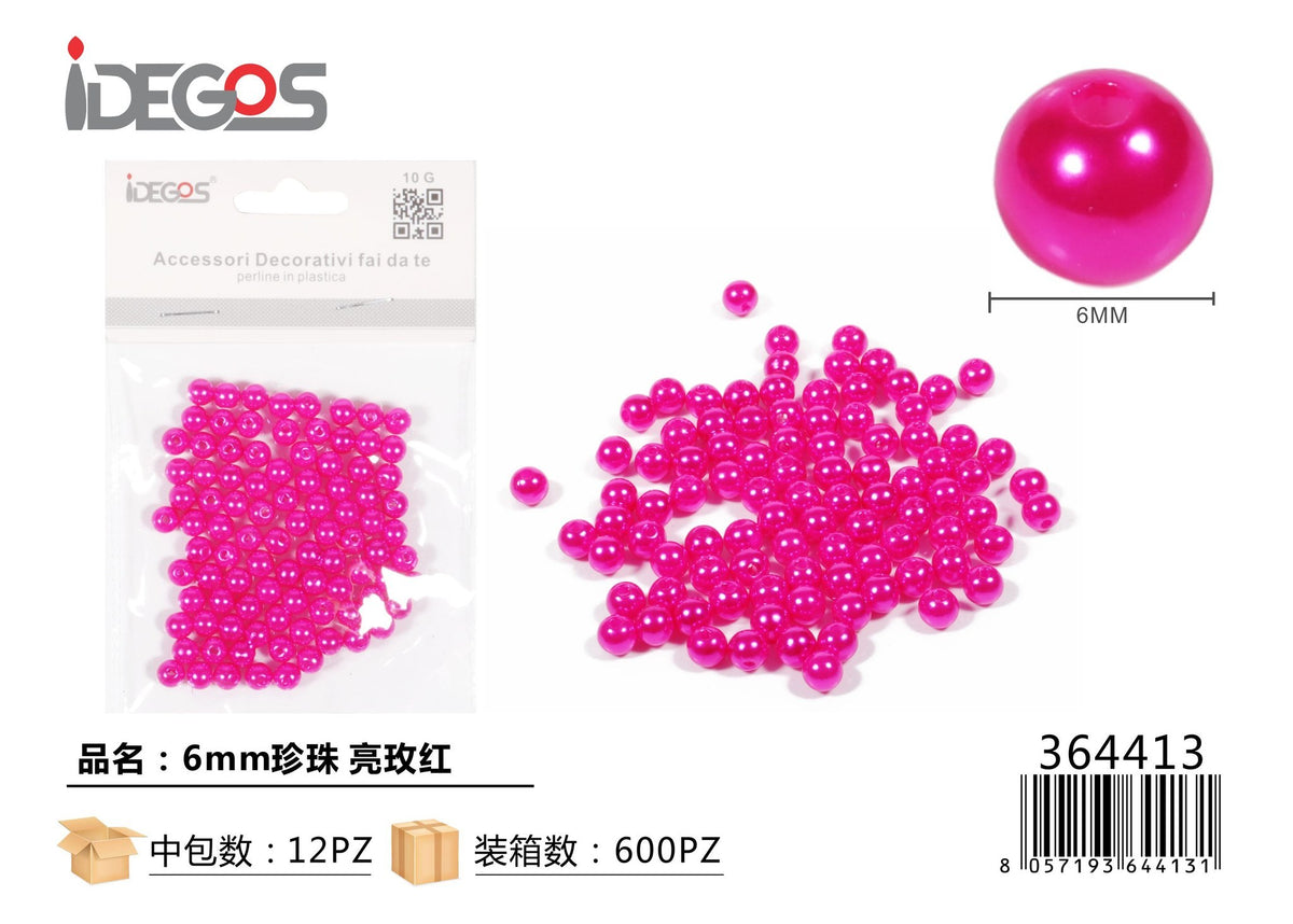 Accessori decorativi PERLINE FUCSIA 6MM