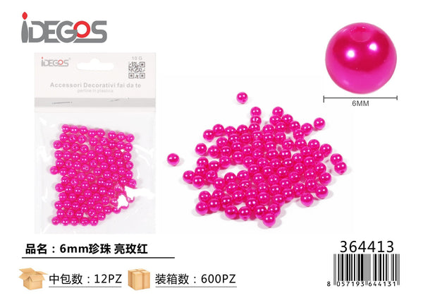Accessori decorativi PERLINE FUCSIA 6MM