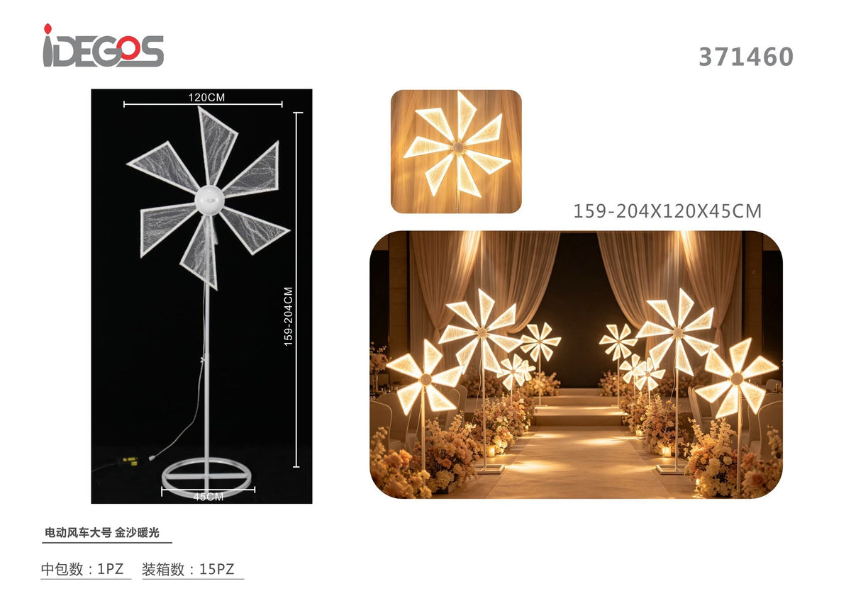 Decorazione luminosa a girandola con base – larghezza 120 cm