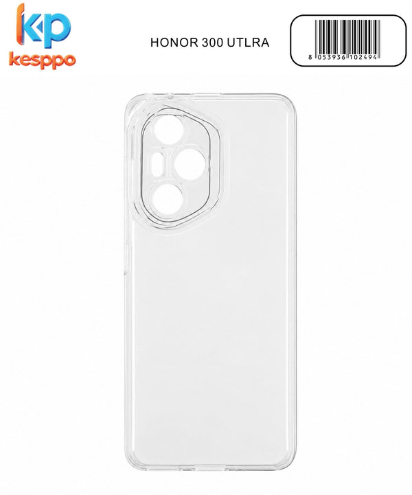 Custodia per Honor 300 Ultra – trasparente, in silicone, con aperture sagomate
